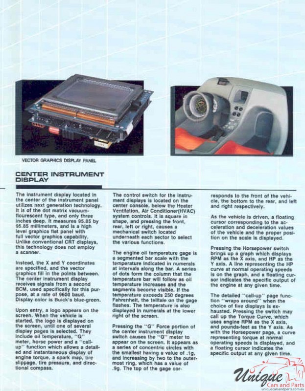 1986 Buick Wildcat Electronics Brochure Page 2